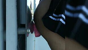 who's watching me fuck my dildo right outside the neighbor's house!!