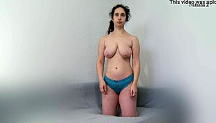 Natasha's Young Russian Tits and Hairy Pussy Exposed in Private HD Strip