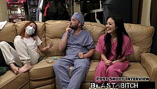 Blaire Celeste Gives Two Blowjobs Before Getting Blasted with Cum