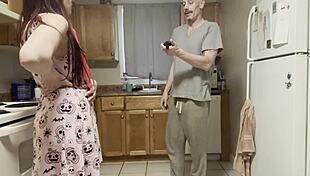 step dad catches drunk step daughter late... he wont tell if she lets him fuck her tight holes 😈