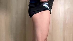 Tennis Club Girl In Embarrassing Underwear And Anal Plug, Nipple Training