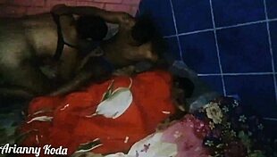 Chubby Brazilian amateur slut rides Leo Ogro's monster cock next to her aunt, tits bouncing wildly.