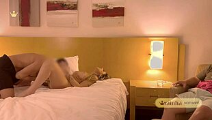 Hotwife queen turns slut fucked hard in front of meek cuckold husband!