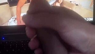 I'm jerking my big black cock to this big tits compilation cumming everywhere!