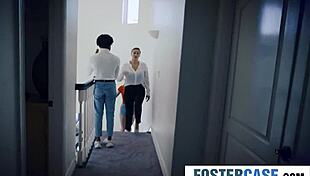 Stepsiblings End Rivalry with Foster Mom's Big Tits and Taboo Group Fuck