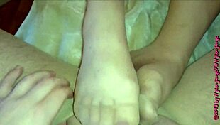 best nylon soles footplay with chubby granny toes and feet compilation 👣💦