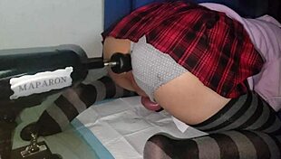hey dude, check out this wild crossdressing anal machine ride with emojis 😈🍑💦🔥
