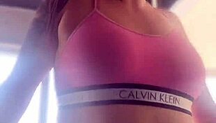 Gym Workout with Anal Plug Leaves Ass Lubed Wide for Huge Cock Pounding!