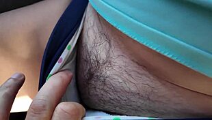 stepmom gets surprised by stepson caressing her big tits on crowded public bus ride