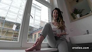 hey first time german lesbians rip clothes for wet pussy licking and dildo play