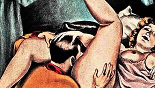 vintage erotic art captures antique retro passion scenes