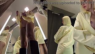 Juicy Pussy Upskirt No Panties Caught on Hidden Dressing Room Camera!