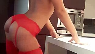 my cuck hubby watches my huge clit hairy pussy get fingered in sexy lingerie