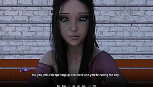 Jamie Struggles Sucking Massive White Cock Then Swallows Every Drop