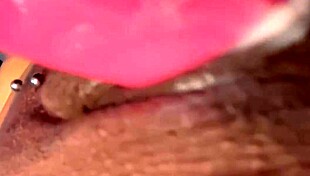 damn this ebony's fat ass shakes as vibrator fucks her squirting pussy hard...