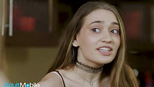 Curious Brunette Begs Roommate To Demonstrate Strap-On Magic In Dorm