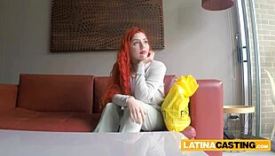 redhead colombian slut deepthroats rides fake boss in casting fuck
