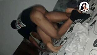 Early morning wife bent over for old hubby's hard doggystyle while cuckold watches closely