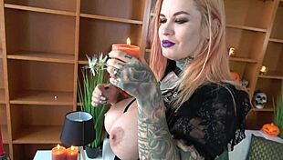 I'm slutty witch Sabien Demonia getting roughly anally pounded after pissing!