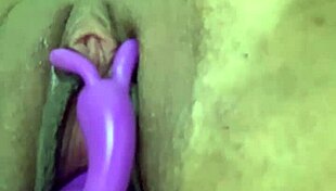 Waking up soaked with horniness the amateur fetish doll sits on her favorite huge vibrator grinding hard