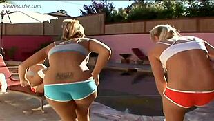 four teen lesbians grind lick and toy each other in epic group fuck