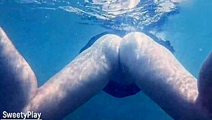 Swimming Deep Creampie Fills Her Underwater After Pussy Load Shots