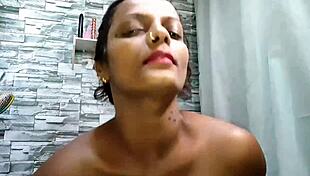 sheron mixes dildo play, sloppy saliva and golden shower in steamy solo session