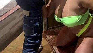 Homemade Wife with Big Ass Rides Young Stud's Thick Cock Hard