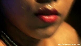 Pretty indian brunette dances teasing her nude body clean