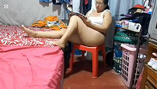 Ever wonder what happens when big ass stepsis catches you staring? She rides hard!