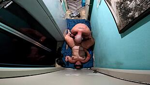 plump bbw fucks huge dragon cock sleeve with sloppy spit lube.