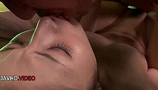 yo yura kasumi blows two guys then rides their cocks hard