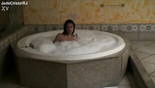 Brazilian housewife flashes her tight shaved pussy in rio hotel suite backstage