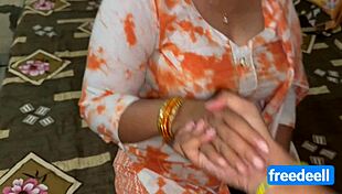 village milf's huge natural tits bounce wildly during rough boy sex