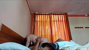 Intriguing older man raw creampies unaware young latina on bed