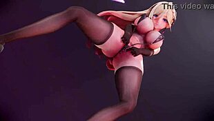 Fierce Bitch Knight Performs Bold MMD Dance Big Ass Tits