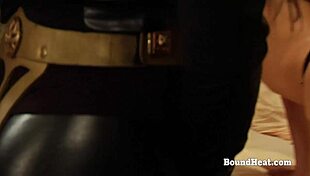 Erica trains lesbian slaves kneeling for strapon pounding! 👩‍❤️‍💋‍👩🍆