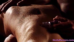 Close-Up Bent-Over Cowgirl Doggystyle Couple Rides Huge Shaved Big Cock