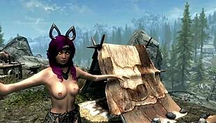 in summertime skyrim, she sways into a hypnotic 3d dance routine