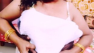 Stepson Sneaks Dirty Telugu Talk While Pounding Stepmom's Huge Tits