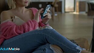 Horny stepson paints bombshell milf's tits and body with cum