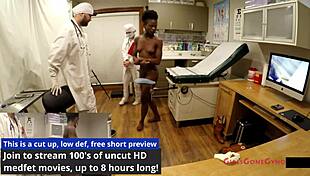 at the virginity clinic rina arem spreads shaved pussy for toys vibrator and first time patient fuck