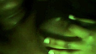 Late night ebony chubby babe licks her own nipples feeling pure horny bliss while groping fat tits solo