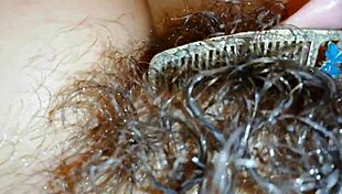 hairy pussy lips tease underwater in steamy pool bath closeup