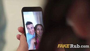 Tasha Lustn groans in glasses cowgirl ride