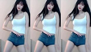 cute chinese girl dances wildly on sexy roller coaster thrill