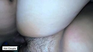 Chubby girl's beautiful hairy pussy and ass up close for creamy homemade creampie fun!