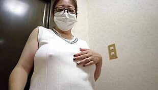 married japanese bride masturbates desperately in entrance hallway