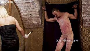 Cruel Blonde Milf Mistress Whips His Cock In Brutal Bdsm Cock Torment