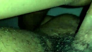 Ebony wife cheats with quick pussy fuck and hot cum finish